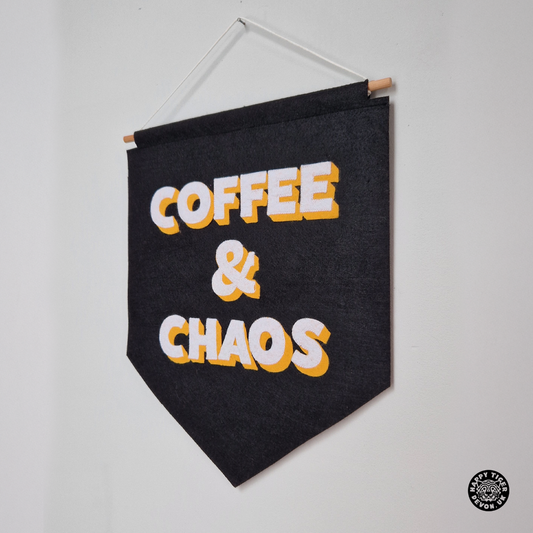 Coffee & Chaos Wall Hanging