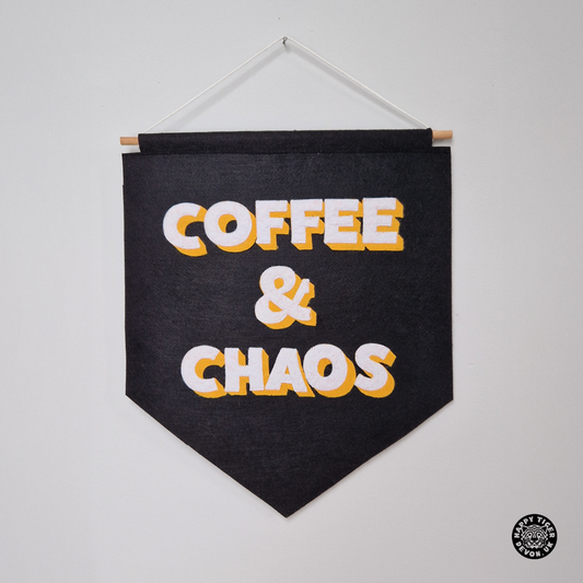Coffee & Chaos Wall Hanging